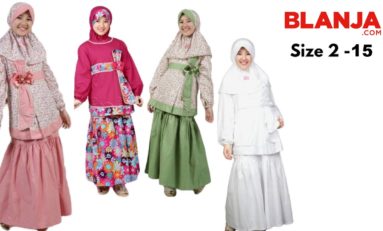 Baju Muslim Untuk Anak Usia 2-15 Tahun Perempuan